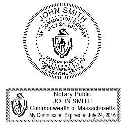 Massachusetts Notary Supplies - Seals