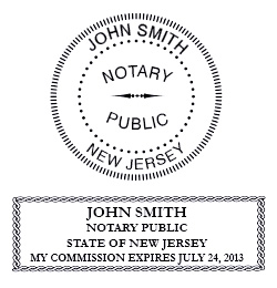 New Jersey Notary Supplies - Seals
