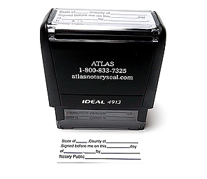 Atlasnotaryseal.com sells quality notary public seal stamps and supplies. Discount Prices and Fast shipping