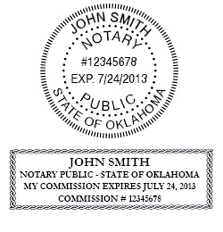 Oklahoma  Notary Supplies - Seals