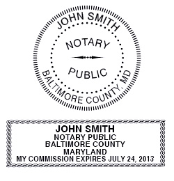 Maryland Notary Supplies - Seals
