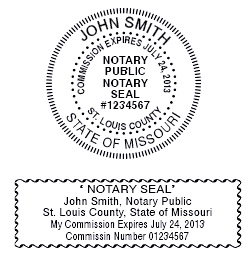 Missouri  Notary Supplies - Seals