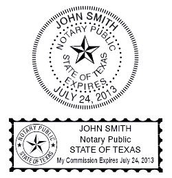 Texas  Notary Supplies - Seals