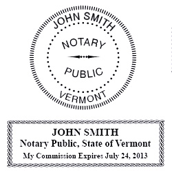 Vermont  Notary Supplies - Seals