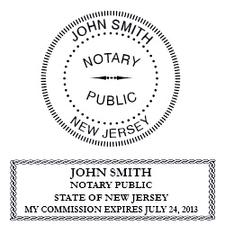 New Jersey  Notary Supplies - Seals