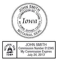 Iowa Notary Supplies - Seals