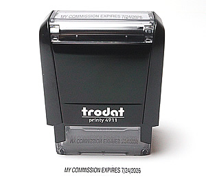 Self-Inking Stamper and Personalized Stamp Design Certificate, Plus A Black Ink Cartridge