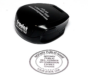 A32 - Round Pocket Rubber Stamp Seal