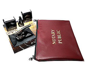 A36 - Super Deluxe Notary Public Set with Rectangular Self-inking Rubber Stamp Seal