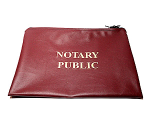 A38 - Burgundy Notary Zippered Case