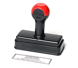 A4 - Rectangular Knob-Handled Rubber Stamp Seal